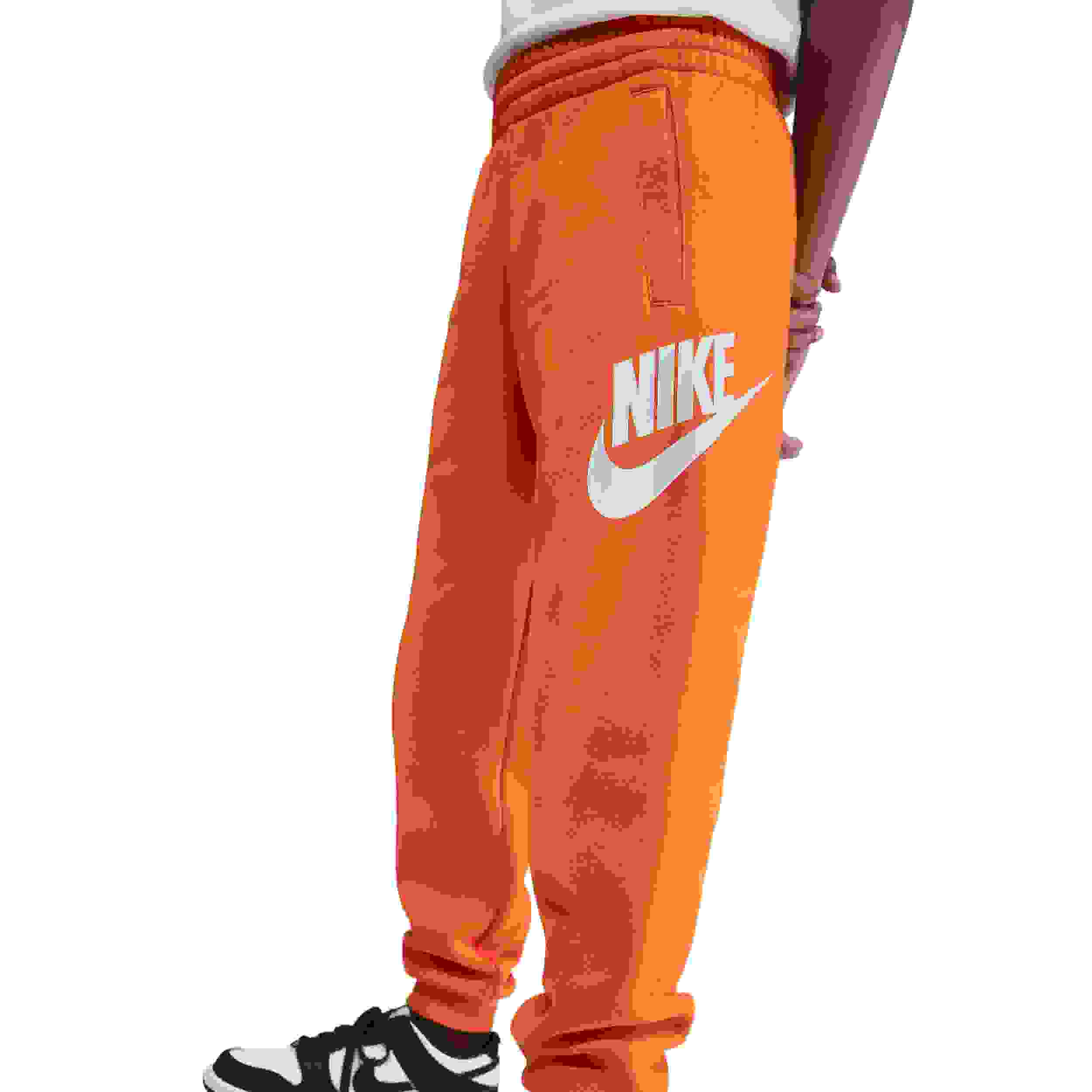 Nike Club Fleece Futura Big Kids' Orange Joggers